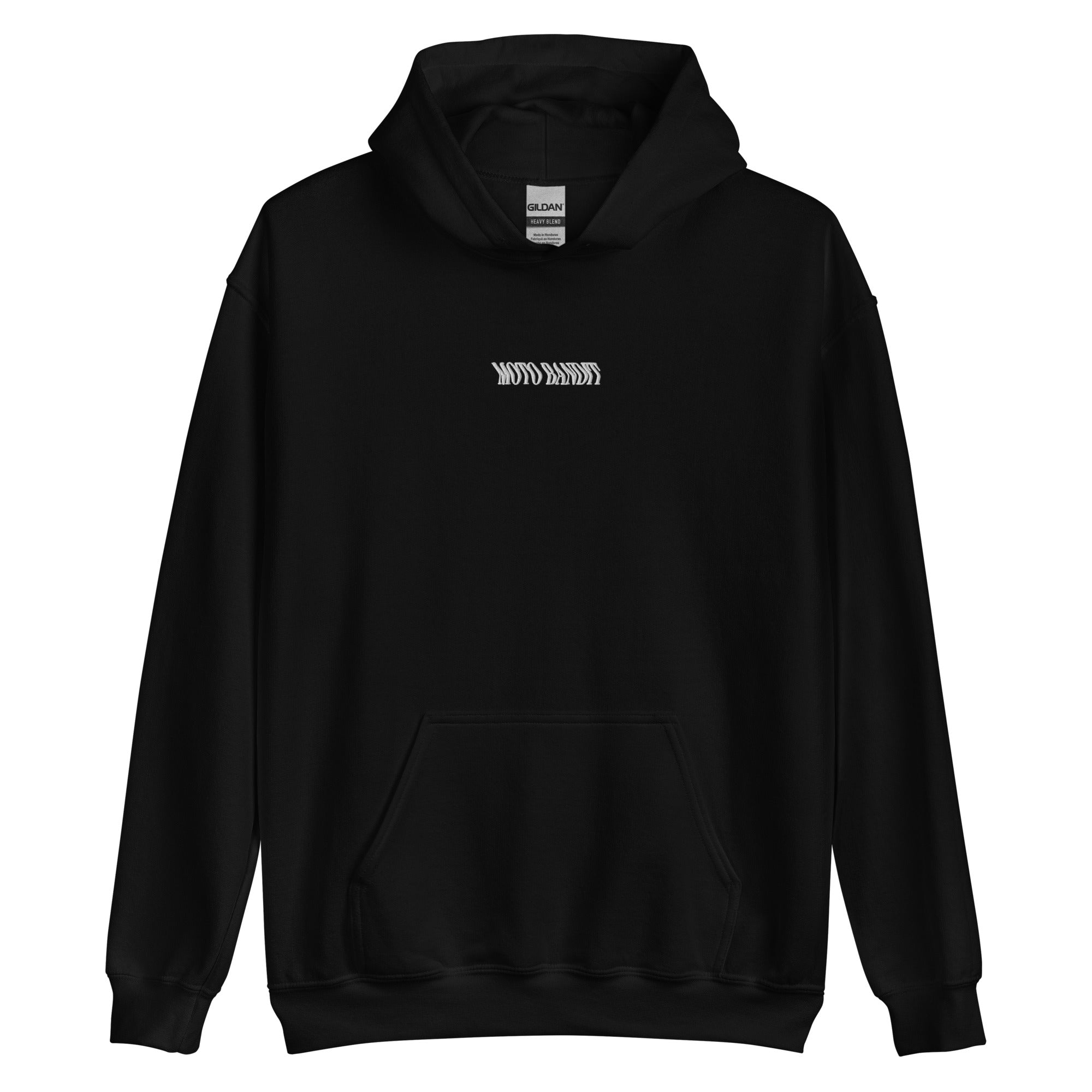 Black embroidered hoodie fashion